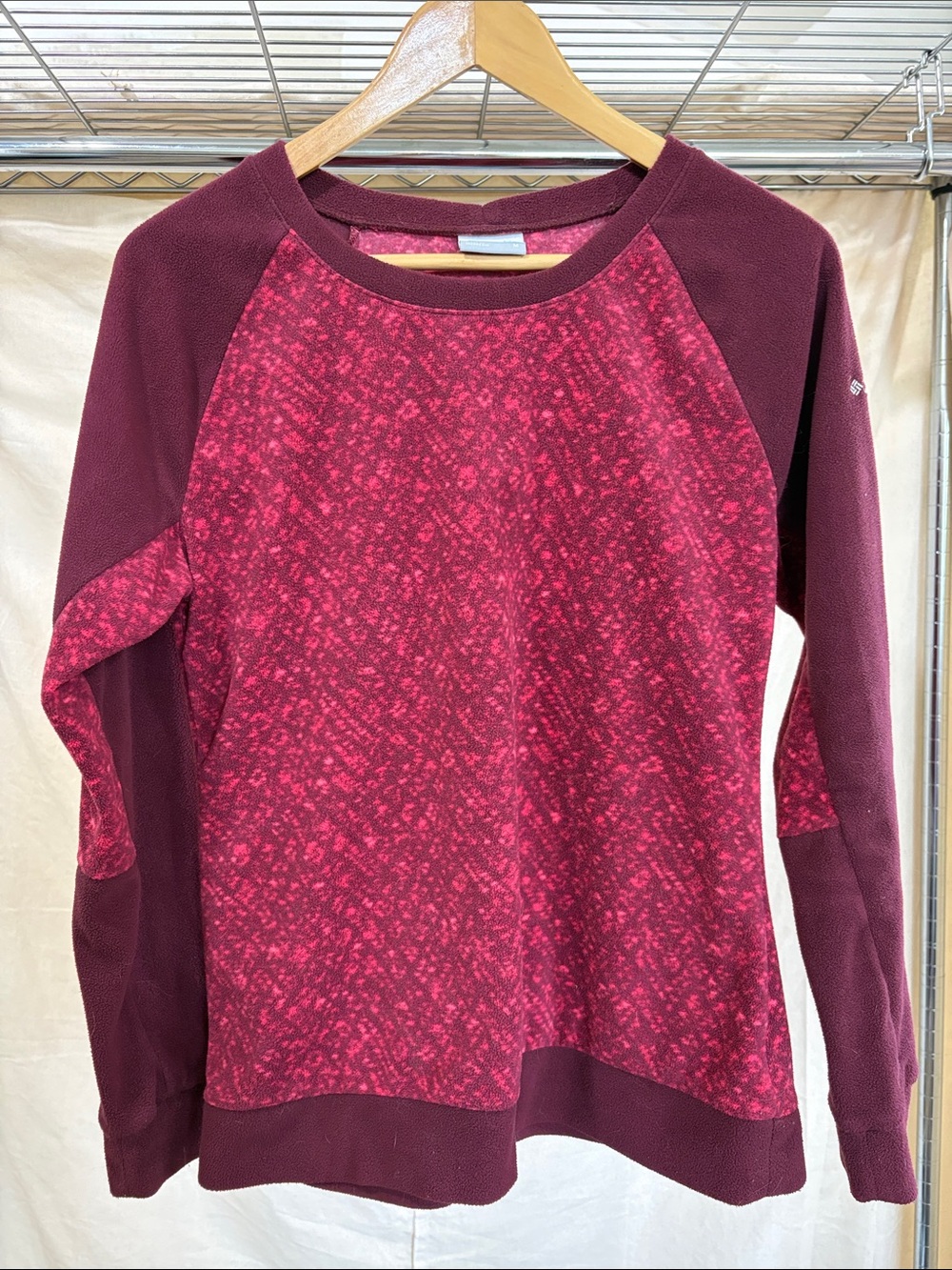 Columbia Women's Maroon & Berry Fleece Crewneck Sweater